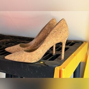Sam Edelman Cork Pointed-Toe Stiletto Pumps